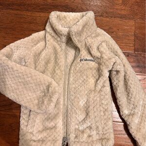 Girls sz 4 Columbia Beige Fleece Jacket